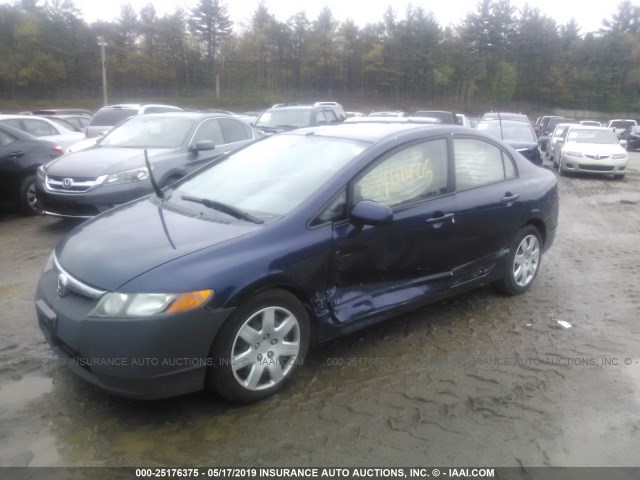 1HGFA16547L011660 - 2007 HONDA CIVIC BLUE photo 2