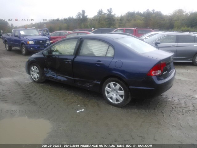 1HGFA16547L011660 - 2007 HONDA CIVIC BLUE photo 3