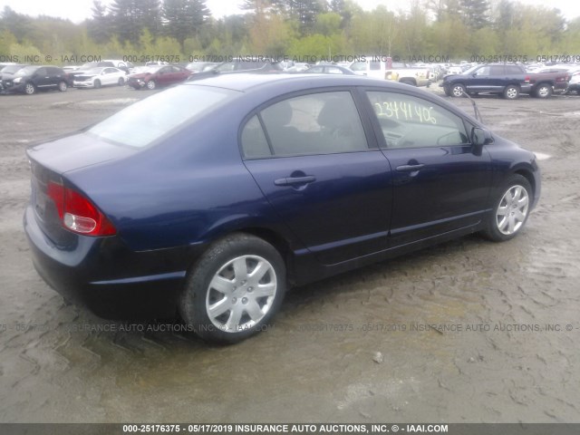 1HGFA16547L011660 - 2007 HONDA CIVIC BLUE photo 4