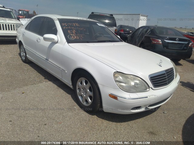 WDBNG75J31A214485 - 2001 MERCEDES-BENZ S 500 WHITE photo 1