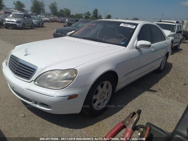 WDBNG75J31A214485 - 2001 MERCEDES-BENZ S 500 WHITE photo 2