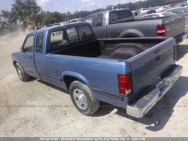 1B7GL23X7SS238655 - 1995 DODGE DAKOTA BLUE photo 3