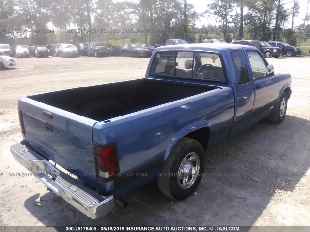 1B7GL23X7SS238655 - 1995 DODGE DAKOTA BLUE photo 4