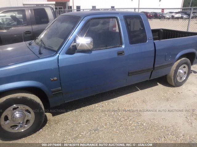 1B7GL23X7SS238655 - 1995 DODGE DAKOTA BLUE photo 6