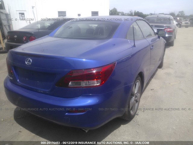 JTHFE2C2XA2500188 - 2010 LEXUS IS 350 BLUE photo 4