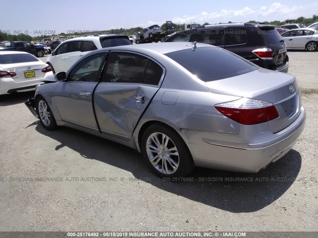 KMHGC4DE1BU115278 - 2011 HYUNDAI GENESIS 3.8L GRAY photo 3