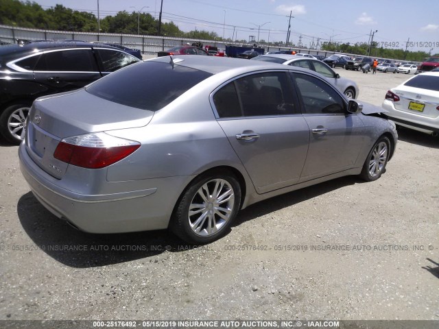 KMHGC4DE1BU115278 - 2011 HYUNDAI GENESIS 3.8L GRAY photo 4