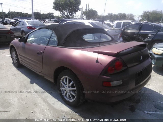 4A3AE45G71E206842 - 2001 MITSUBISHI ECLIPSE SPYDER GS RED photo 3