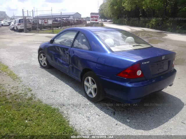 1HGEM22974L023282 - 2004 HONDA CIVIC BLUE photo 3