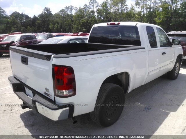 2GTEC19C281225424 - 2008 GMC SIERRA C1500 WHITE photo 4