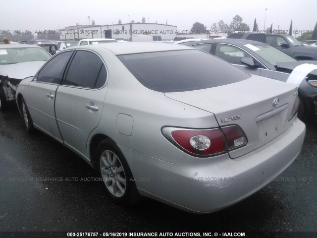 JTHBF30G920077019 - 2002 LEXUS ES 300 SILVER photo 3