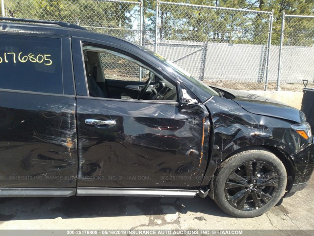 5N1DR2MM7JC663755 - 2018 NISSAN PATHFINDER S/SV/SL/PLATINUM BLACK photo 6