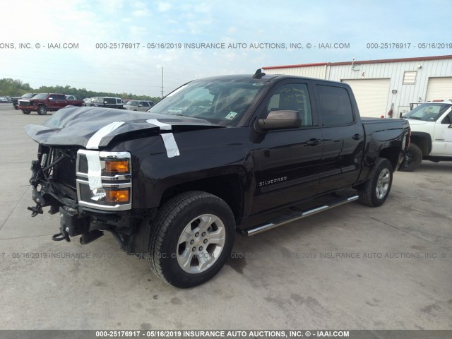 3GCUKREC1FG455348 - 2015 CHEVROLET SILVERADO GRAY photo 2