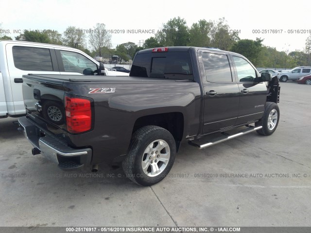 3GCUKREC1FG455348 - 2015 CHEVROLET SILVERADO GRAY photo 4