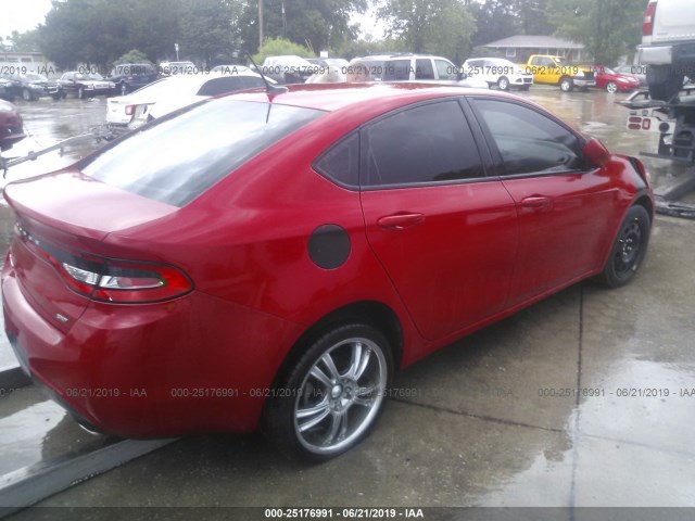 1C3CDFBA9DD344813 - 2013 DODGE DART SXT RED photo 4