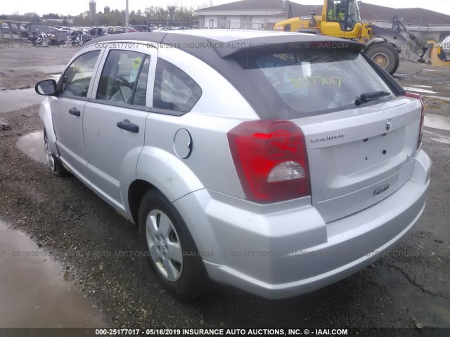 1B3HB28B67D376981 - 2007 DODGE CALIBER SILVER photo 3