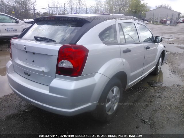 1B3HB28B67D376981 - 2007 DODGE CALIBER SILVER photo 4