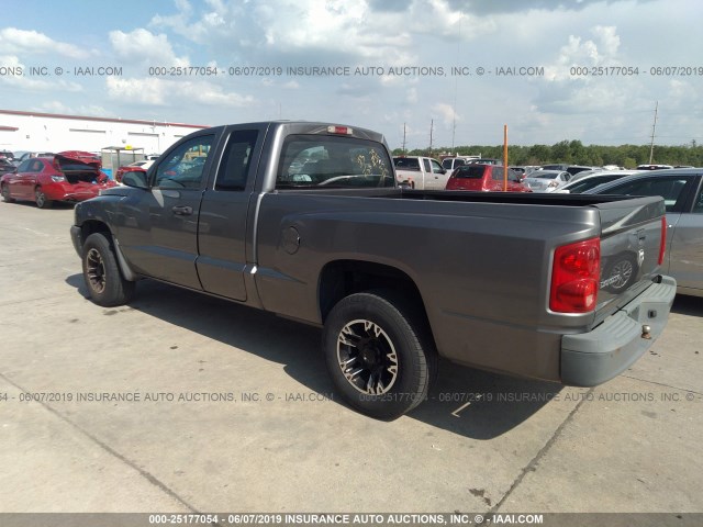 1D7HE22K55S273189 - 2005 DODGE DAKOTA GRAY photo 3