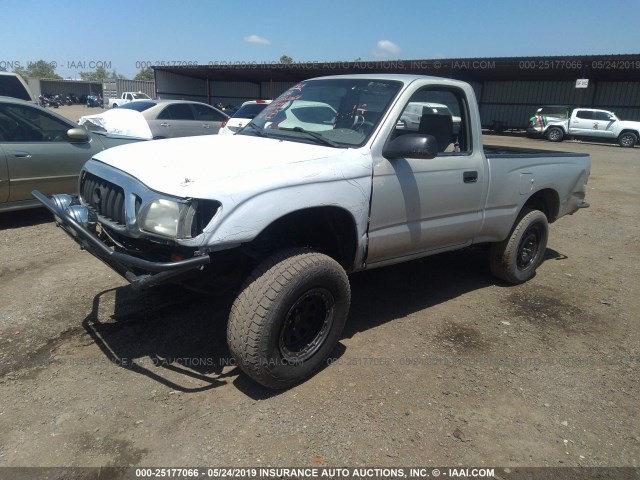 5TENL42N01Z819377 - 2001 TOYOTA TACOMA GRAY photo 2