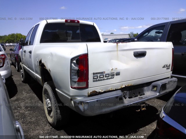 3D7KU28D44G159286 - 2004 DODGE RAM 2500 ST/SLT WHITE photo 3