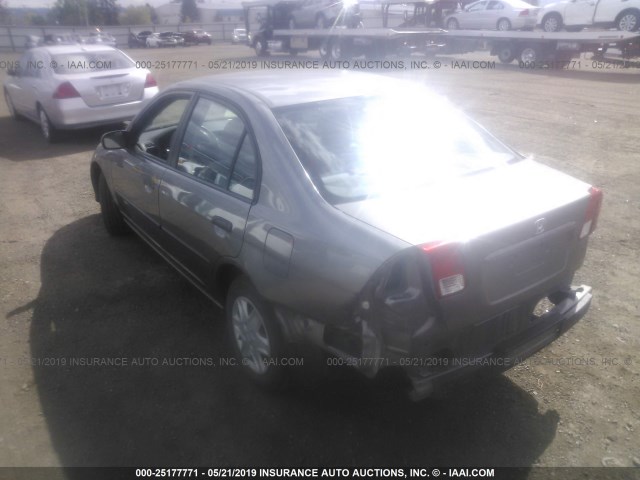 2HGES16455H516052 - 2005 HONDA CIVIC DX GRAY photo 3