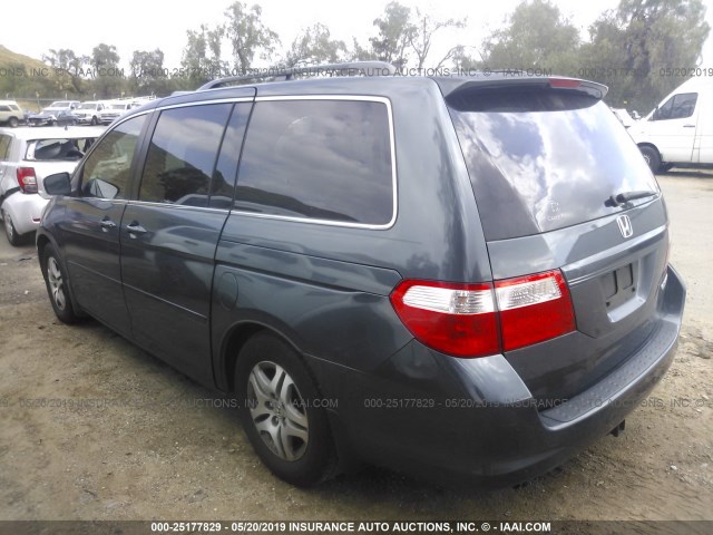 5FNRL38735B068951 - 2005 HONDA ODYSSEY EXL BLUE photo 3