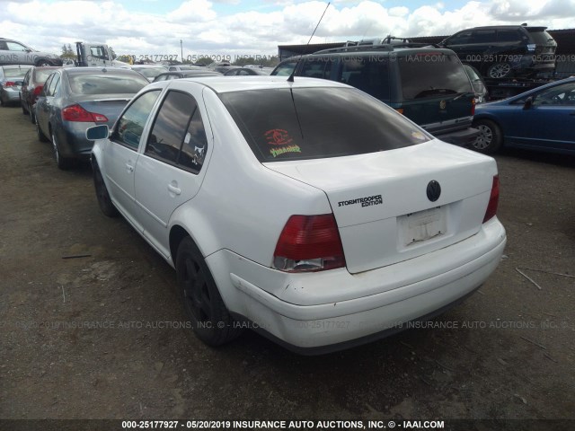 3VWSS29M41M030053 - 2001 VOLKSWAGEN JETTA GLS WHITE photo 3