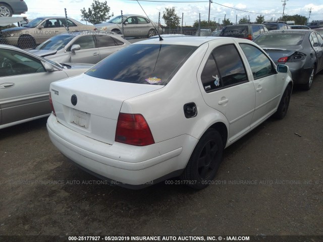 3VWSS29M41M030053 - 2001 VOLKSWAGEN JETTA GLS WHITE photo 4