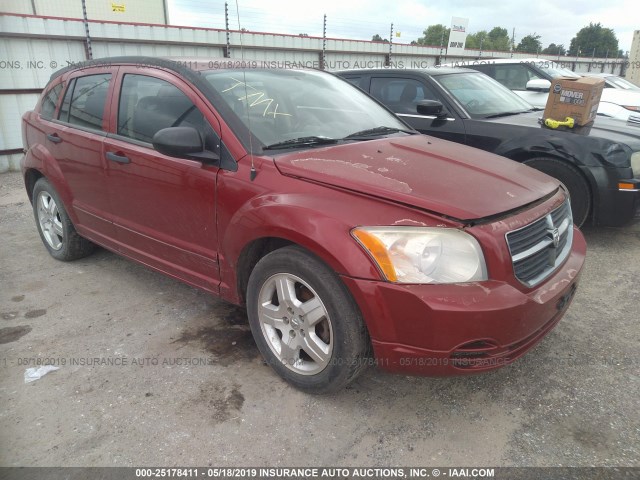 1B3HB48B27D537578 - 2007 DODGE CALIBER SXT RED photo 1