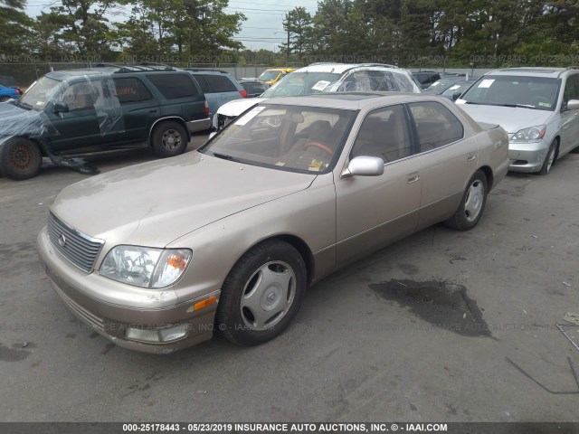 JT8BH28F6W0135416 - 1998 LEXUS LS 400 GOLD photo 2