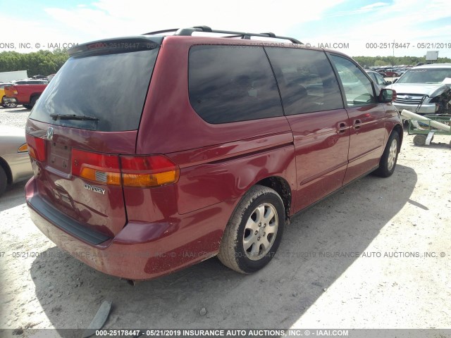 5FNRL18933B057595 - 2003 HONDA ODYSSEY EXL RED photo 4