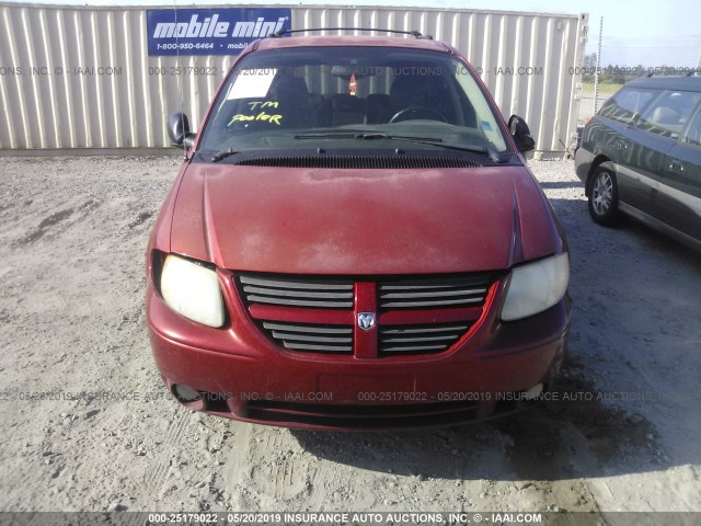 2D4GP44L95R219271 - 2005 DODGE GRAND CARAVAN SXT MAROON photo 6