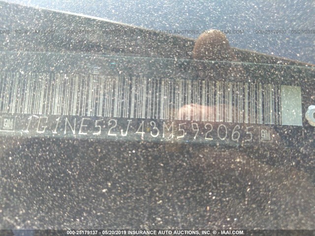 1G1NE52J43M592065 - 2003 CHEVROLET MALIBU LS GRAY photo 9