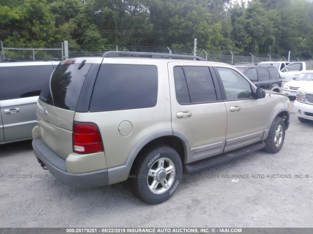 1FMZU73E72ZB05088 - 2002 FORD EXPLORER XLT Champagne photo 4