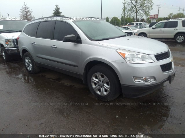 1GNKRFED4BJ136567 - 2011 CHEVROLET TRAVERSE LS SILVER photo 1