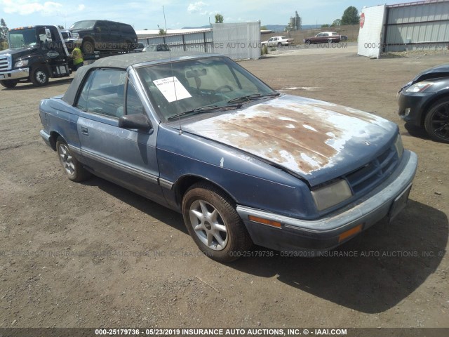 3B3XP45K4MT039017 - 1991 DODGE SHADOW BLUE photo 1