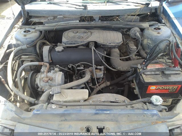 3B3XP45K4MT039017 - 1991 DODGE SHADOW BLUE photo 10