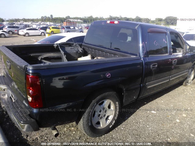 2GCEC13T361117593 - 2006 CHEVROLET SILVERADO C1500 Dark Blue photo 4