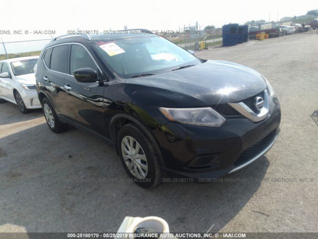 KNMAT2MT6GP622096 - 2016 NISSAN ROGUE S/SL/SV Black photo 1