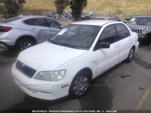 JA3AJ26E33U022182 - 2003 MITSUBISHI LANCER ES WHITE photo 2