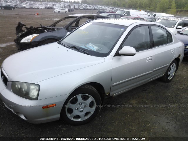 KMHDN45D62U311994 - 2002 HYUNDAI ELANTRA GLS/GT SILVER photo 2