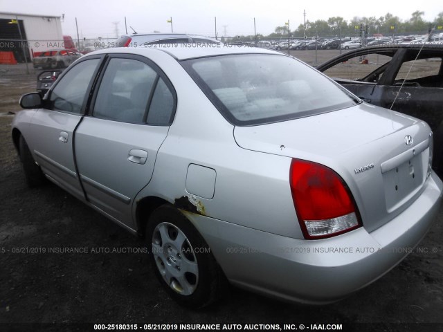 KMHDN45D62U311994 - 2002 HYUNDAI ELANTRA GLS/GT SILVER photo 3