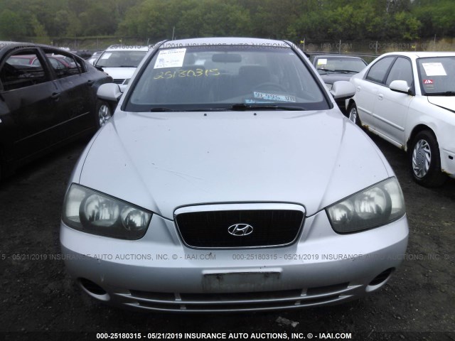 KMHDN45D62U311994 - 2002 HYUNDAI ELANTRA GLS/GT SILVER photo 6