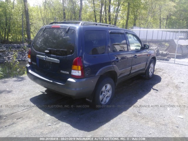 4F2CZ94193KM56274 - 2003 MAZDA TRIBUTE LX BLUE photo 4