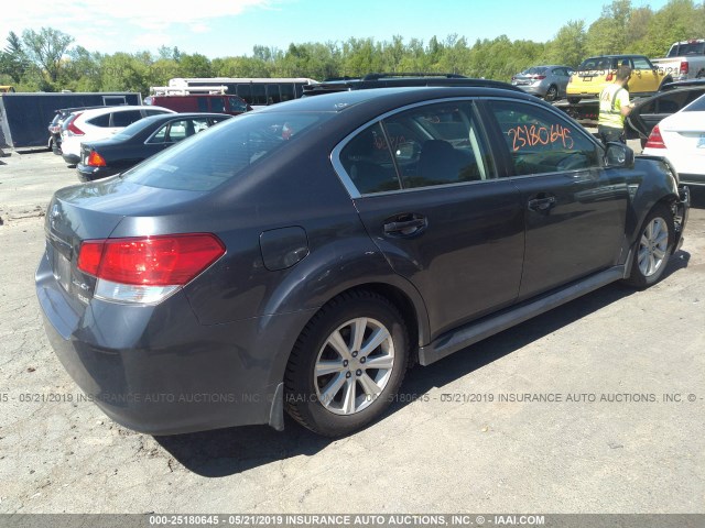 4S3BMBC6XB3227982 - 2011 SUBARU LEGACY 2.5I PREMIUM GRAY photo 4