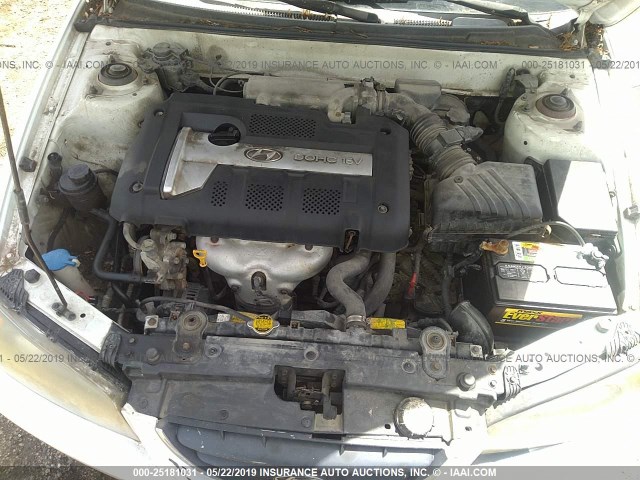 KMHDN46D75U194512 - 2005 HYUNDAI ELANTRA GLS/GT WHITE photo 10