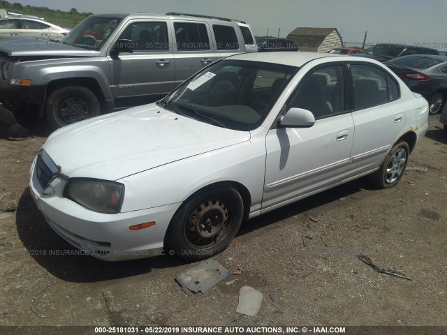 KMHDN46D75U194512 - 2005 HYUNDAI ELANTRA GLS/GT WHITE photo 2