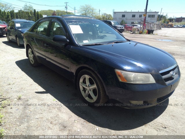 5NPEU46F17H182141 - 2007 HYUNDAI SONATA SE/LIMITED BLUE photo 1