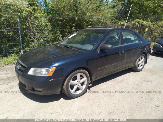 5NPEU46F17H182141 - 2007 HYUNDAI SONATA SE/LIMITED BLUE photo 2