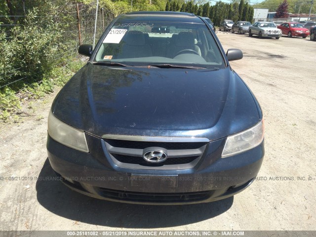 5NPEU46F17H182141 - 2007 HYUNDAI SONATA SE/LIMITED BLUE photo 6